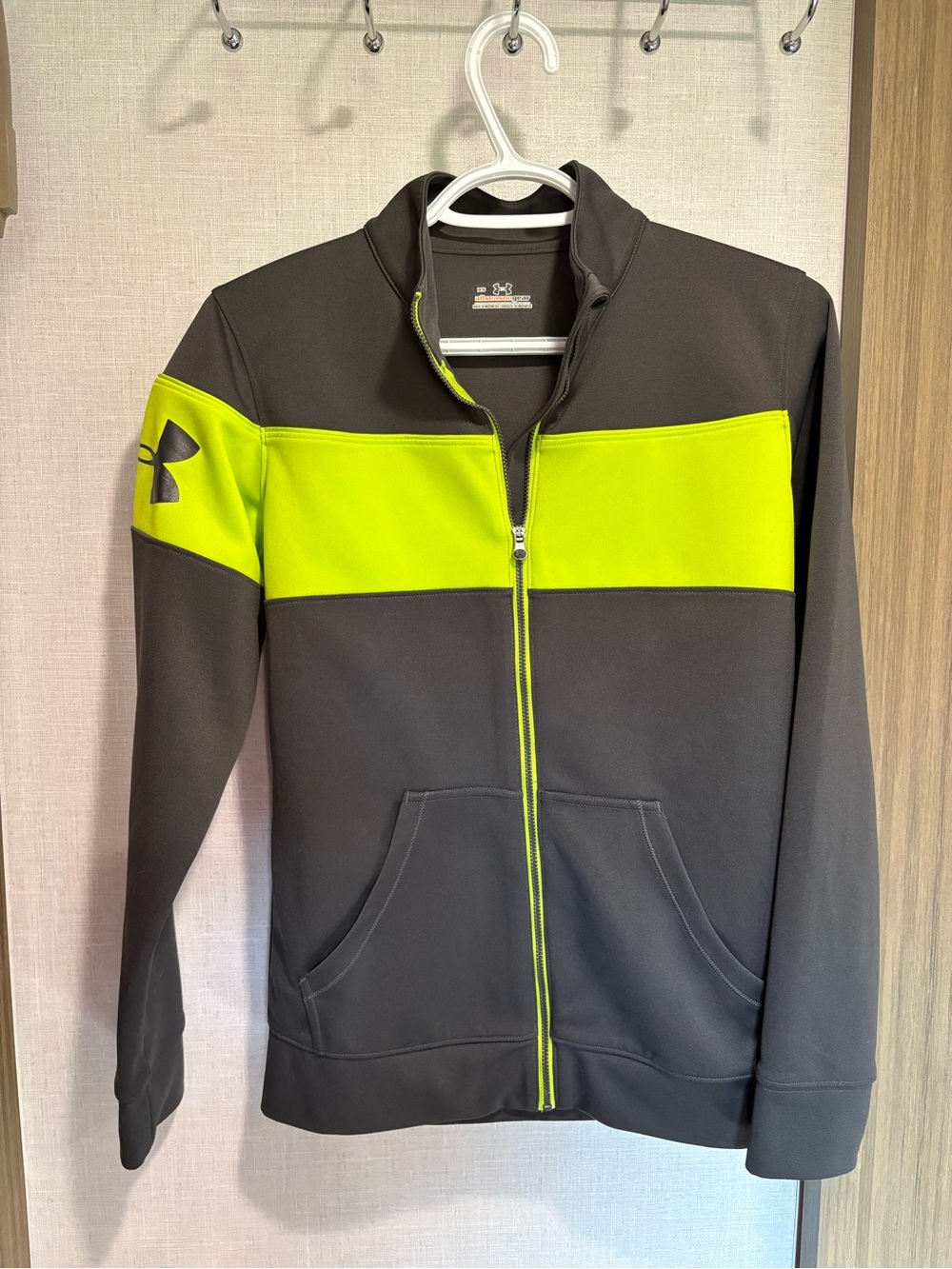 Under Armour Black Jacket with Neon Yellow Panel